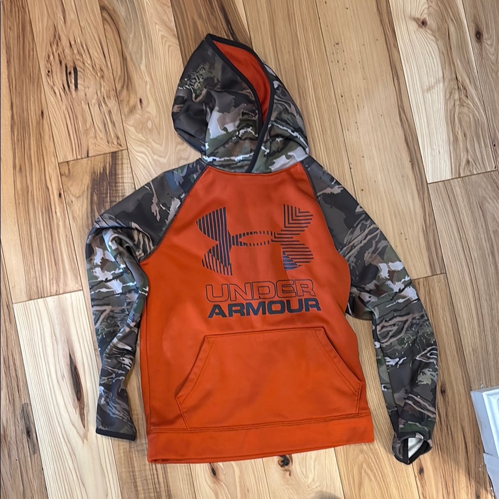 Under Armour Kids Hoodie Set - Gray, Orange, Multicolor - Picture 3 of 9